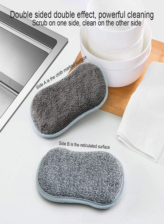 pepplo Multi-Purpose Scrub Sponges for Kitchen Non-Scratch Microfiber Sponge Along with Heavy Duty Scouring Power - Effortless Cleaning of Dishes, Pots and Pans All at Once(Set of 2) - Image 5